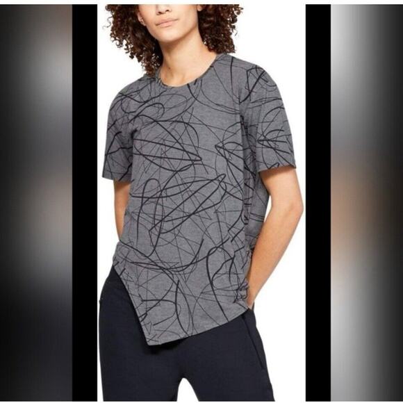 Under Armour Do Work Asymmetrical Short Sleeve tshirt Gray sz Medium - Picture 3 of 6
